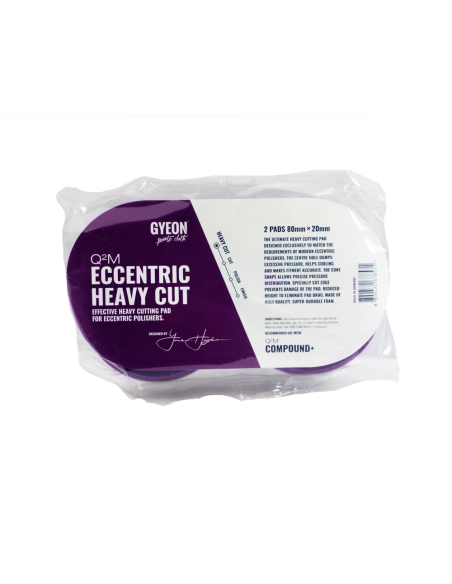 Gyeon Q²M Eccentric Heavy Cut Pad 80mm (Pack 2) empaque - Car Care Europe