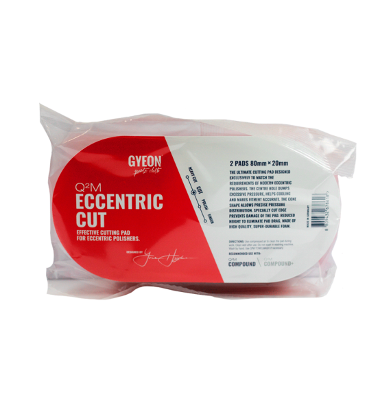 Gyeon Q²M Eccentric Cut Pad 80mm (Pack 2) empaque - Car Care Europe