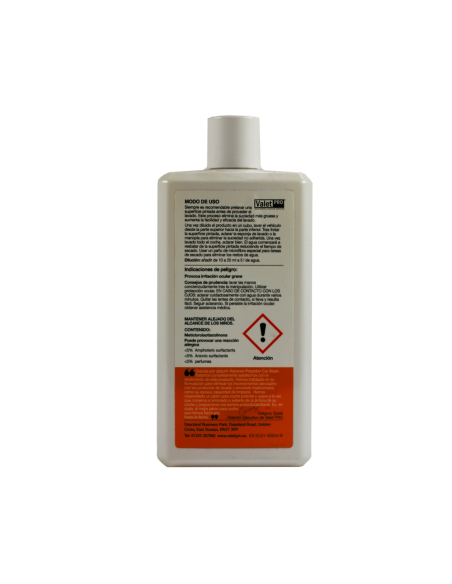 Valet Pro Advanced Poseidon Car Wash - Champú Avanzado 500ml especificaciones - Car Care Europe