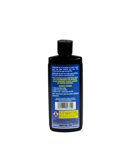 Duragloss Nu-Glass (eliminador de marcas de cal) especificaciones - Car Care Europe