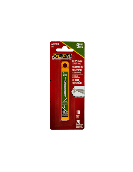 Olfa -SAB-10B- Cuchillas 9mm Recambio  (pack 10) - Car Care Europe