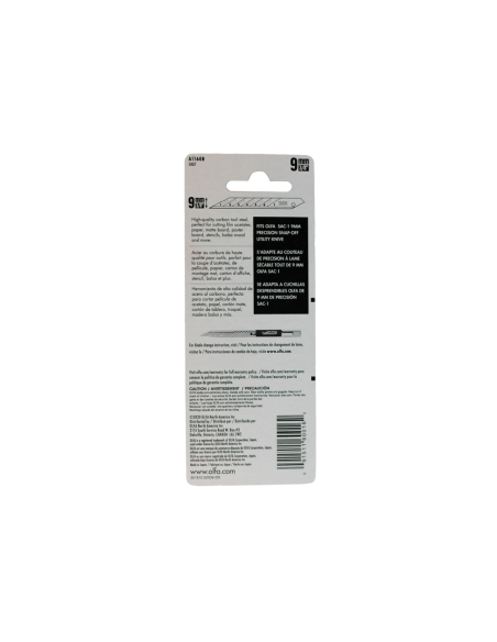 Olfa -SAB-10B- Cuchillas 9mm Recambio  (pack 10) especificaciones - Car Care Europe