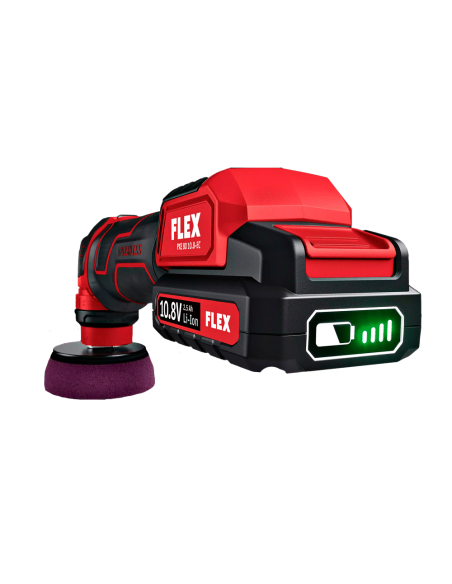 Flex PXE 80 pulidora rotativa y excéntrica a batería vista - Car Care Europe