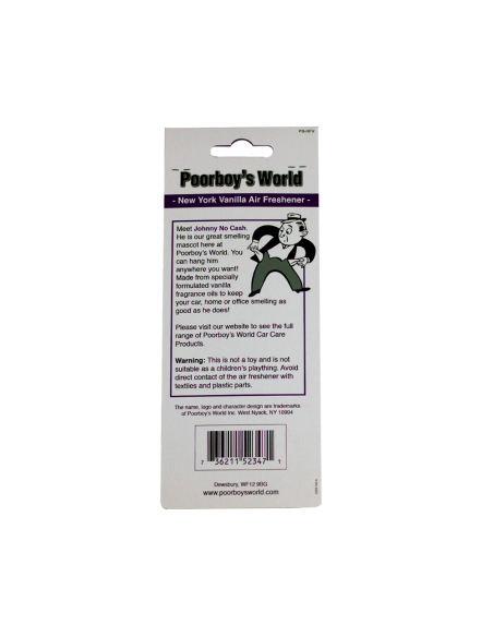 Poorboys Vainilla Air Freshener - Ambientador para colgar especificaciones - Car Care Europe