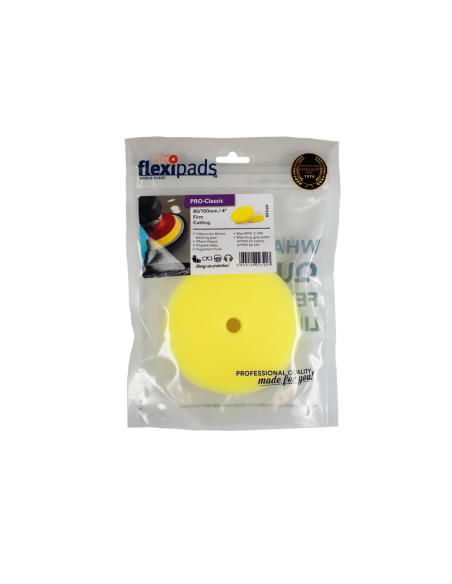 Flexipads Pro-Classic - Esponja de Corte (amarilla) empaque 80mm - Car Care Europe