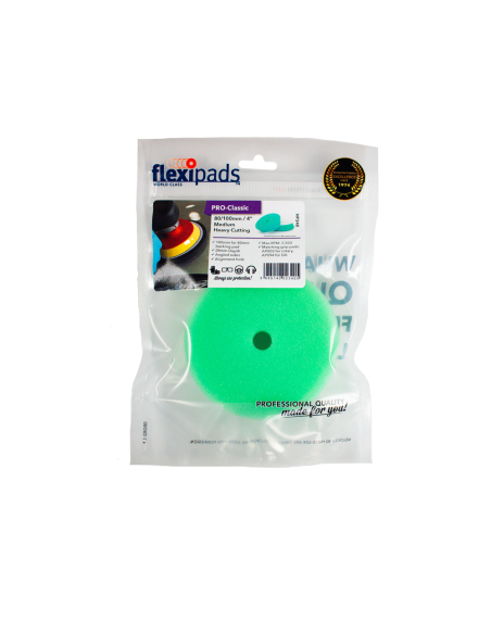 Flexipads Pro-Classic - Esponja de Pulido Medio (verde) 80mm empaque - Car Care Europe