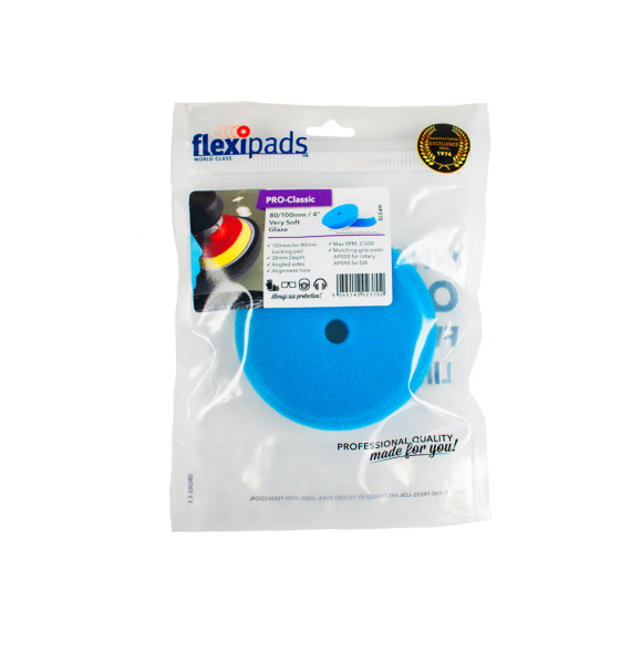 Flexipads Pro-Classic - Esponja para Aplicar Glazes (azul) 80 mm empaque - Car Care Europe