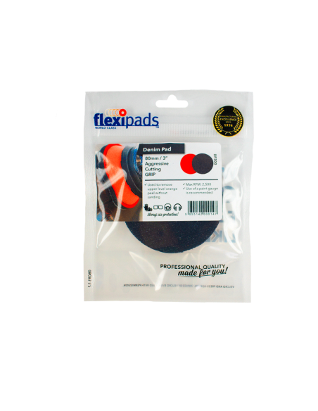 Flexipads Denim Pad Corte - Eliminador de piel de naranja 80 mm empaque - Car Care Europe