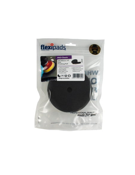 Flexipads Pro-Classic - Esponja de Acabado (negra) 80mm empaque - Car Care Europe