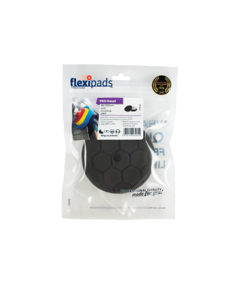 Flexipads Pro-Detail - Esponja de Acabado (negra) 80mm empaque - Car Care Europe