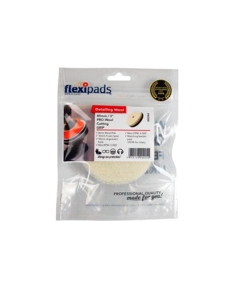 Flexipads Pro-Wool - Discos de Pulido de Lana 80mm empaque - Car Care Europe