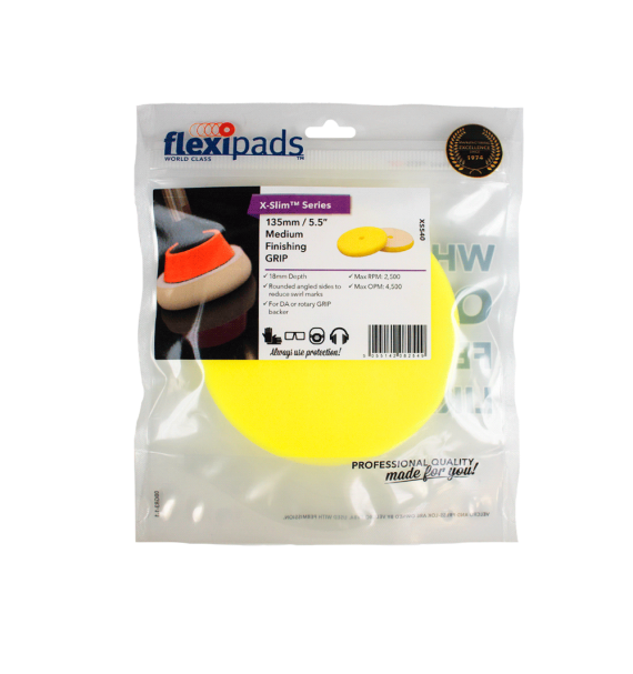 Esponja de pulido de acabado Flexipads X-Slim 135mm empaque - Car Care Europe