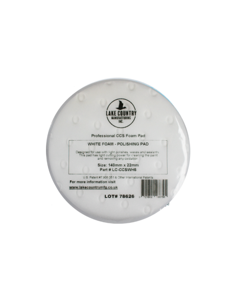 Lake Country CCS - Esponja de Pulido Medio (blanca) - Car Care Europe