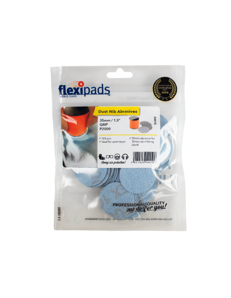 Flexipads Lija P2000 35mm 100 unidades empaque - Car Care Europe