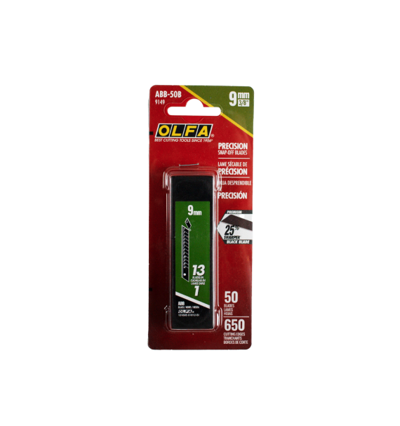 Olfa ABB - Lâminas 9mm em aço carbono...