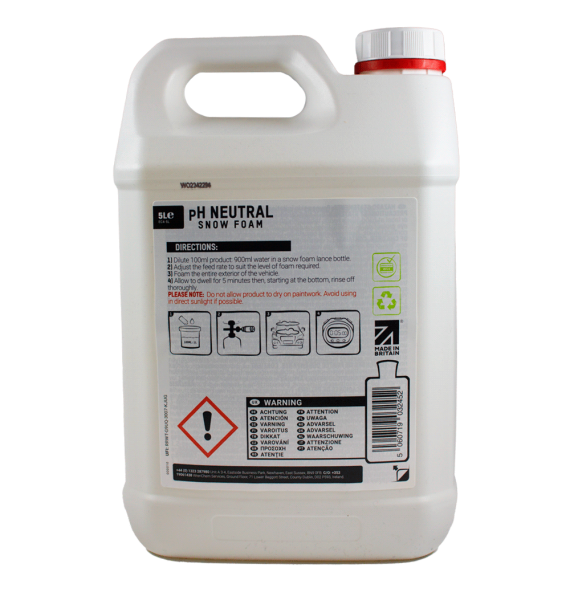 Valet Pro pH Neutral Snow Foam 5L especificaciones - Car Care Europe