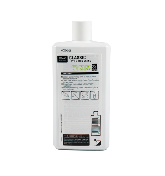 Valet Pro Classic Tyre Dressing - Acondicionador de Neumáticos especificaciones - Car Care Europe