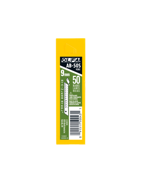 Olfa AB-50S Cuchillas 9mm recambio (pack 50) - Car Care Europe