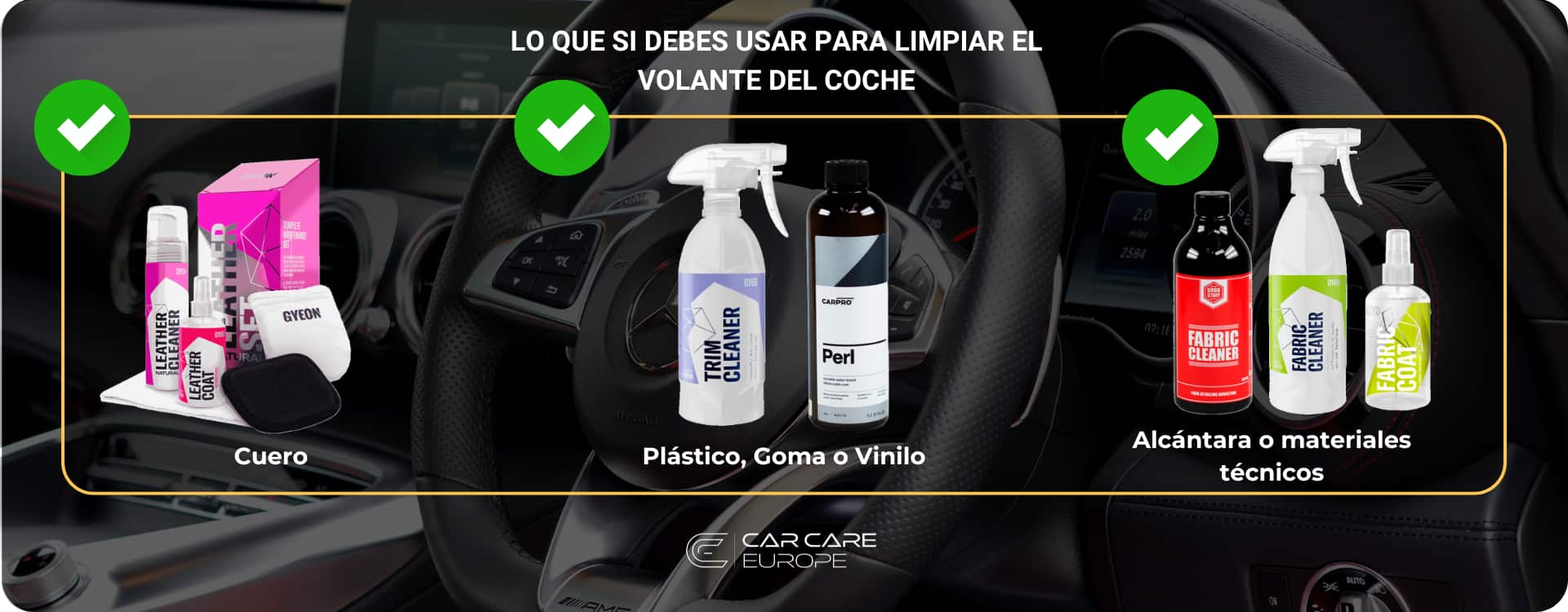 productos para limpiar el volante del coche