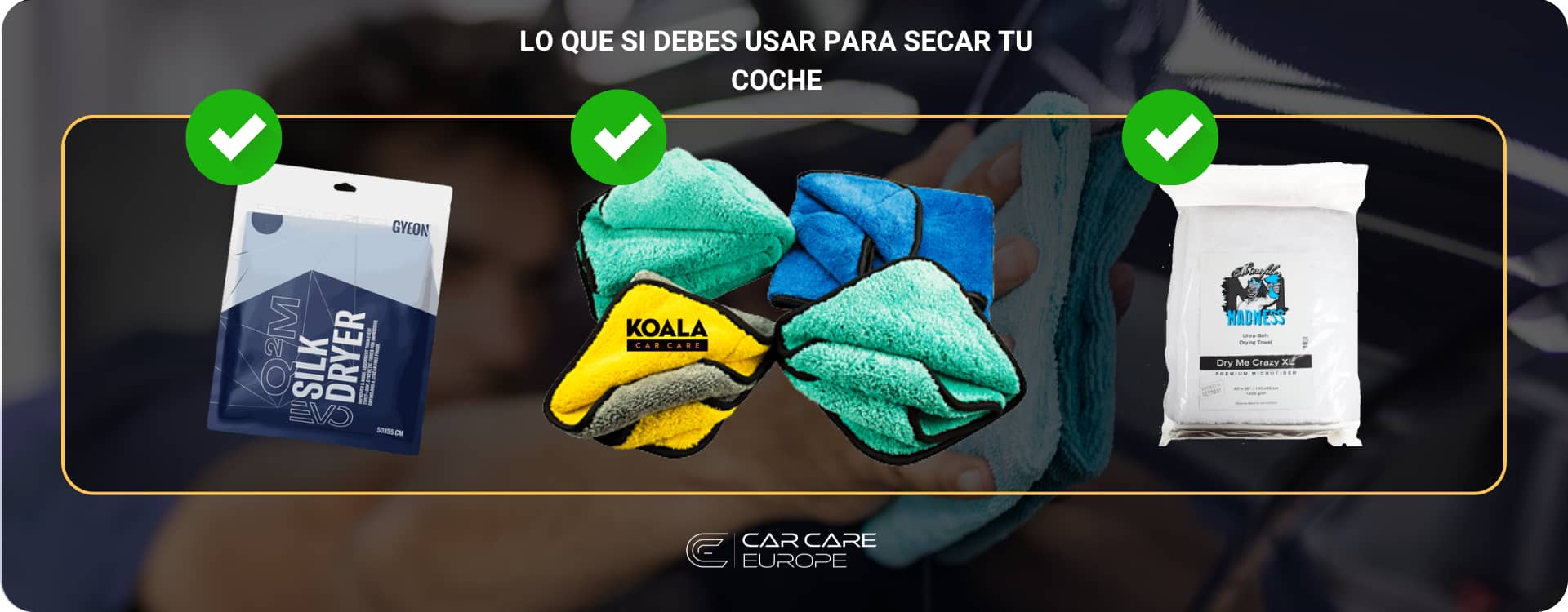 secar el coche toallas de microfibra