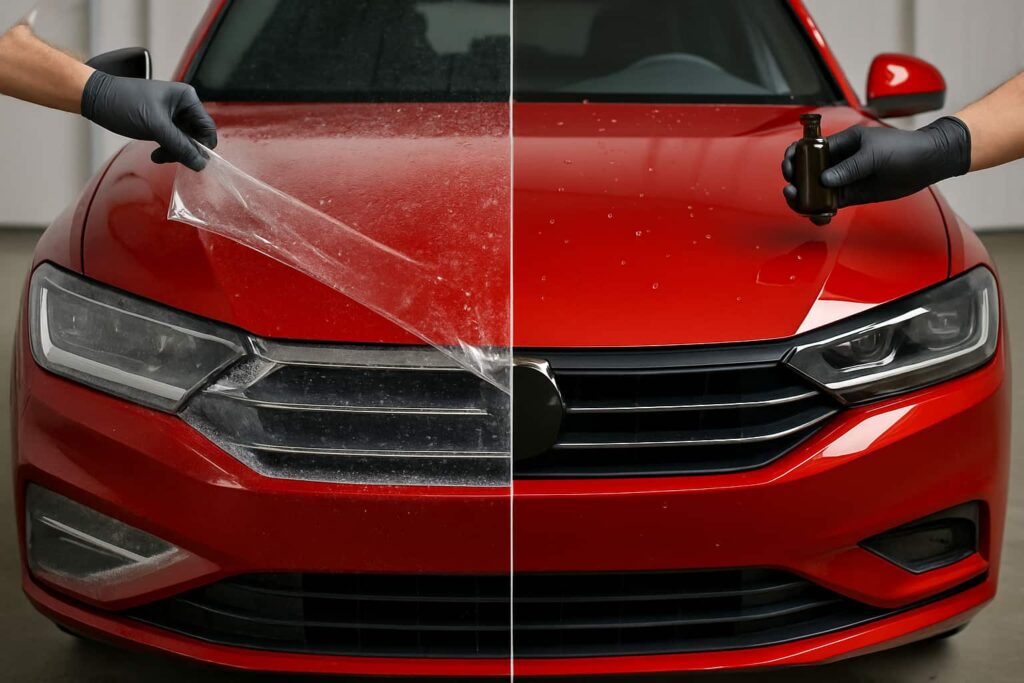 diferencia paint protection film y coating ceramico coche