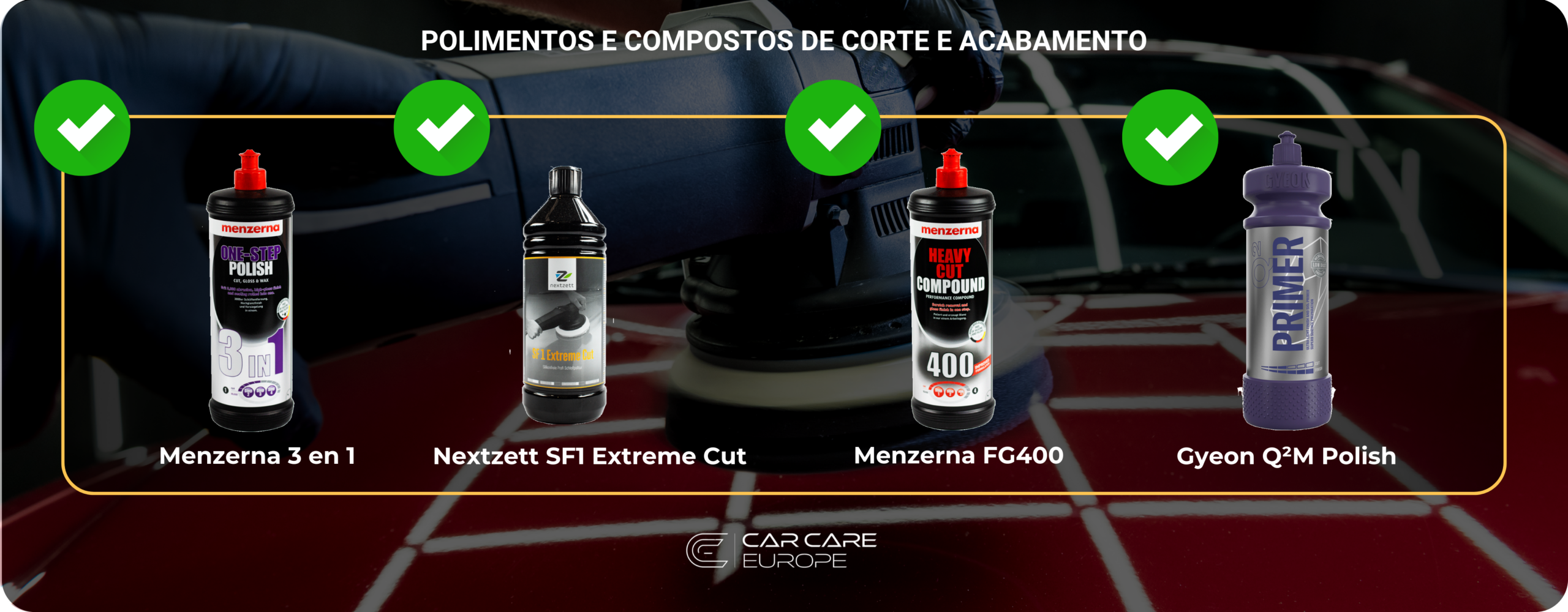 Polimentos e compostos de corte e acabamento